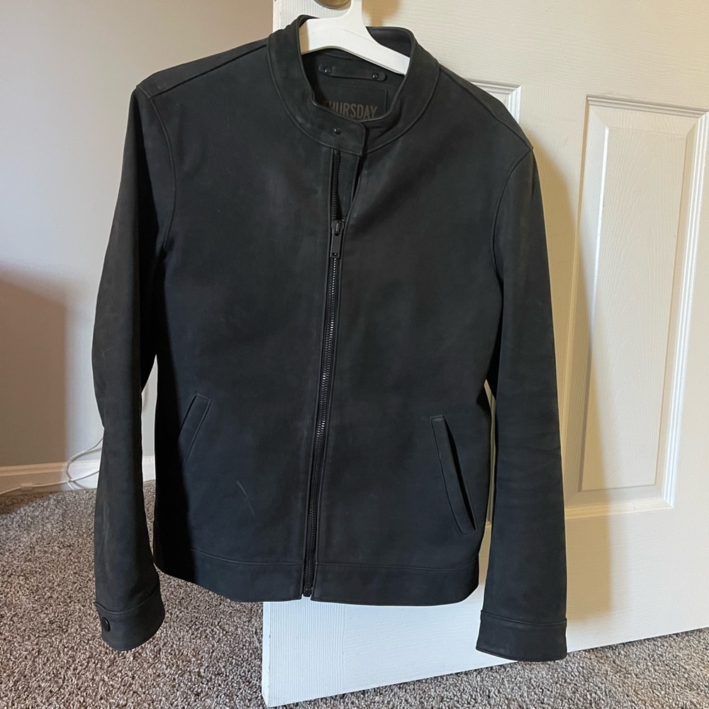 Thursday Boot Co Fitted Matte Black Racer Jacket - Medium